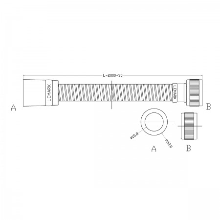 Шланг душевой LEMARK LE8045P ПВХ, 200 см Шланг душевой LEMARK LE8045P ПВХ, 200 см