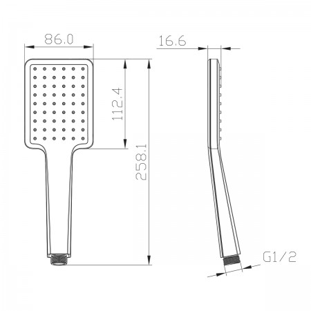 Лейка душевая LEMARK LM8124BL, 1-функциональная Лейка душевая LEMARK LM8124BL, 1-функциональная