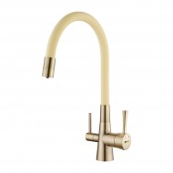 Смеситель LEMARK Comfort LM3075B-Beige для кухни с гибким изливом, с подключением к фильтру с питьевой водой