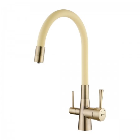 Смеситель LEMARK Comfort LM3075B-Beige для кухни с гибким изливом, с подключением к фильтру с питьевой водой Смеситель LEMARK Comfort LM3075B-Beige для кухни с гибким изливом, с подключением к фильтру с питьевой водой