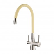 Смеситель LEMARK Comfort LM3075BN-Beige для кухни с гибким изливом, с подключением к фильтру с питьевой водой