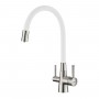 Смеситель LEMARK Comfort LM3075BN-White для кухни с гибким изливом, с подключением к фильтру с питьевой водой Смеситель LEMARK Comfort LM3075BN-White для кухни с гибким изливом, с подключением к фильтру с питьевой водой