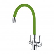 Смеситель LEMARK Comfort LM3075C-Green для кухни с гибким изливом, с подключением к фильтру с питьевой водой