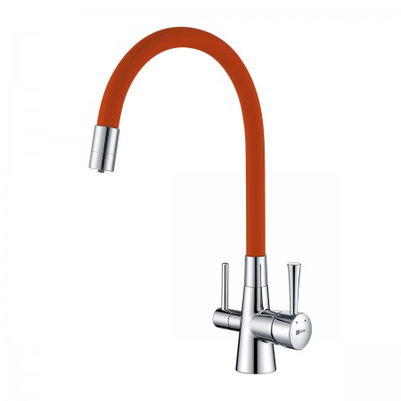 Смеситель LEMARK Comfort LM3075C-Orange для кухни с гибким изливом, с подключением к фильтру с питьевой водой Смеситель LEMARK Comfort LM3075C-Orange для кухни с гибким изливом, с подключением к фильтру с питьевой водой