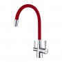 Смеситель LEMARK Comfort LM3075C-Red для кухни с гибким изливом, с подключением к фильтру с питьевой водой Смеситель LEMARK Comfort LM3075C-Red для кухни с гибким изливом, с подключением к фильтру с питьевой водой