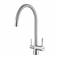 Смеситель LEMARK Comfort LM3075С-Silver для кухни с гибким изливом, с подключением к фильтру с питьевой водой