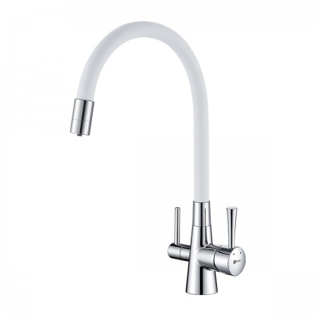 Смеситель LEMARK Comfort LM3075C-White для кухни с гибким изливом, с подключением к фильтру с питьевой водой Смеситель LEMARK Comfort LM3075C-White для кухни с гибким изливом, с подключением к фильтру с питьевой водой