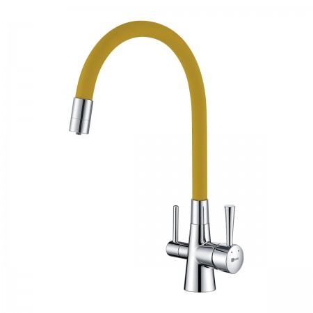 Смеситель LEMARK Comfort LM3075C-Yellow для кухни с гибким изливом, с подключением к фильтру с питьевой водой Смеситель LEMARK Comfort LM3075C-Yellow для кухни с гибким изливом, с подключением к фильтру с питьевой водой