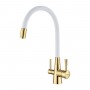 Смеситель LEMARK Comfort LM3075G-White для кухни с гибким изливом, с подключением к фильтру с питьевой водой Смеситель LEMARK Comfort LM3075G-White для кухни с гибким изливом, с подключением к фильтру с питьевой водой
