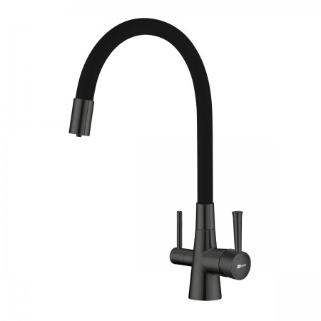 Смеситель LEMARK Comfort LM3075GM для кухни с гибким изливом, с подключением к фильтру с питьевой водой Смеситель LEMARK Comfort LM3075GM для кухни с гибким изливом, с подключением к фильтру с питьевой водой
