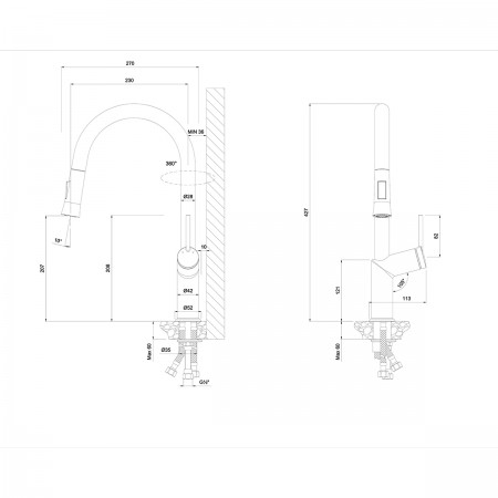 Смеситель LEMARK Minima LM3850C для кухни Смеситель LEMARK Minima LM3850C для кухни
