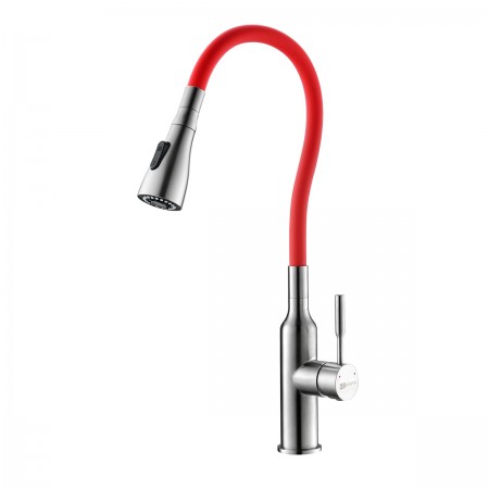 Смеситель LEMARK Expert LM5082S-Red для кухни с гибким изливом Смеситель LEMARK Expert LM5082S-Red для кухни с гибким изливом