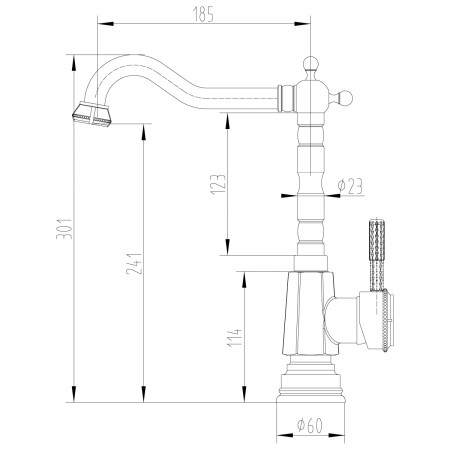 Смеситель LEMARK Jasmine LM6605B для кухни Смеситель LEMARK Jasmine LM6605B для кухни