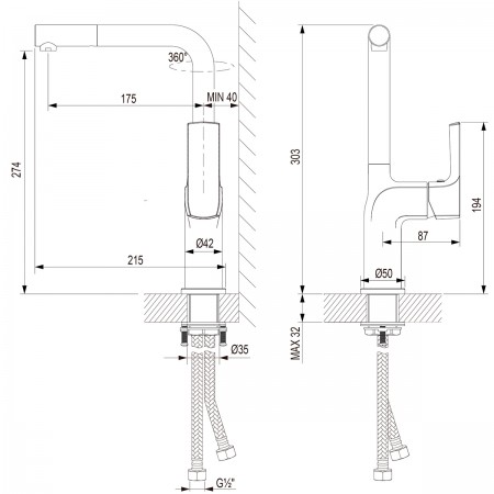 Смеситель LEMARK Ursus LM7205BL для кухни Смеситель LEMARK Ursus LM7205BL для кухни