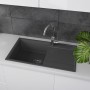Кухонная мойка LEMARK IMANDRA 840 врезная прямоугольная с крылом из кварцгранита Кухонная мойка LEMARK IMANDRA 840 врезная прямоугольная с крылом из кварцгранита