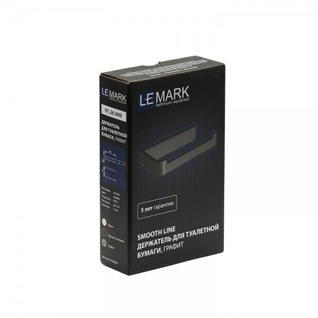 LEMARK | Держатель для туалетной бумаги LEMARK SMOOTH LINE открытый, графит LEMARK | Держатель для туалетной бумаги LEMARK SMOOTH LINE открытый, графит