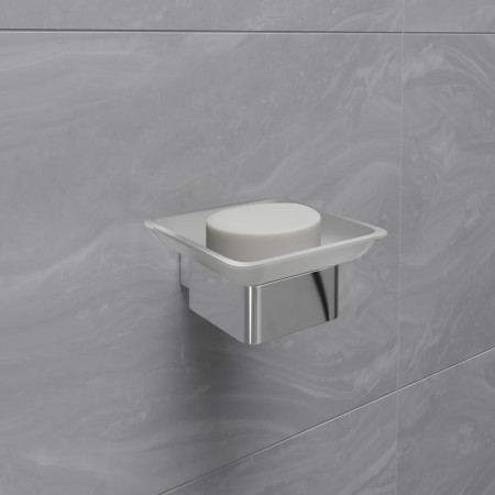 LEMARK | Мыльница LEMARK SMOOTH LINE с держателем, хром LEMARK | Мыльница LEMARK SMOOTH LINE с держателем, хром