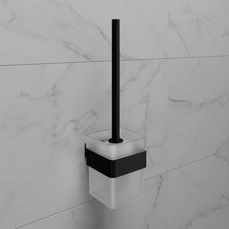 LEMARK | Ёршик для унитаза LEMARK SMOOTH LINE с держателем, чёрный матовый LEMARK | Ёршик для унитаза LEMARK SMOOTH LINE с держателем, чёрный матовый