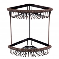 LEMARK | Аксессуары Jasmine полка угловая, 240х240х90 мм, черная бронза LM6682ORB