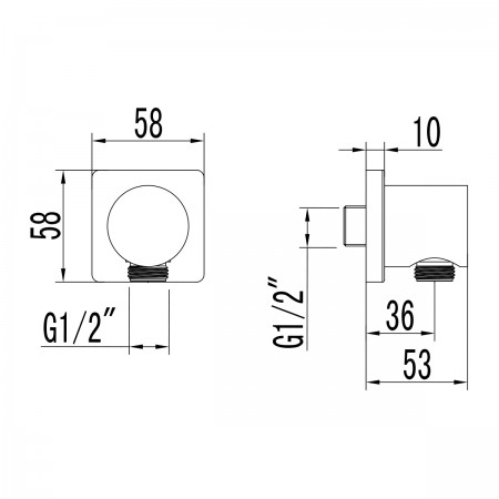 Подключение для душевого шланга LEMARK LM3783GM Подключение для душевого шланга LEMARK LM3783GM