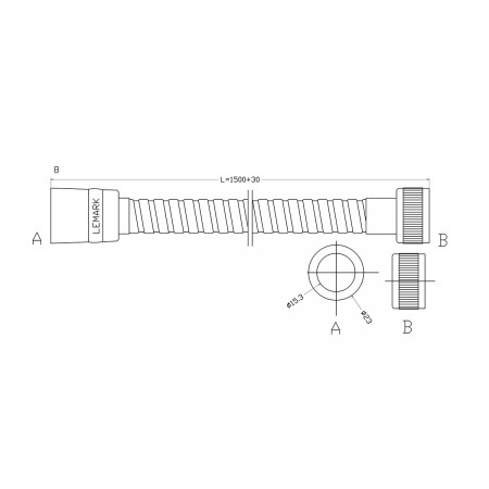 Душевой шланг LEMARK LE8023S-Black 1.5 м, TURN-FREE, черный Душевой шланг LEMARK LE8023S-Black 1.5 м, TURN-FREE, черный