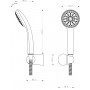 Душевой комплект LEMARK LM0801C лейка 1-функц. 90х225мм, держатель настенный, шланг душевой Душевой комплект LEMARK LM0801C лейка 1-функц. 90х225мм, держатель настенный, шланг душевой