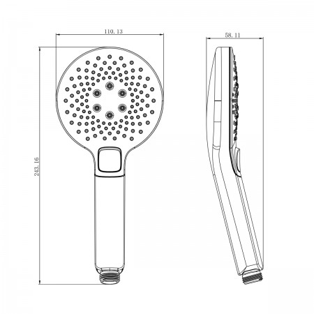 Лейка душевая LEMARK LM0819СW, 3-функциональная Лейка душевая LEMARK LM0819СW, 3-функциональная