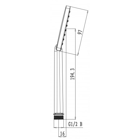 Душевая лейка LEMARK LM1411C 1-функциональная, хром Душевая лейка LEMARK LM1411C 1-функциональная, хром