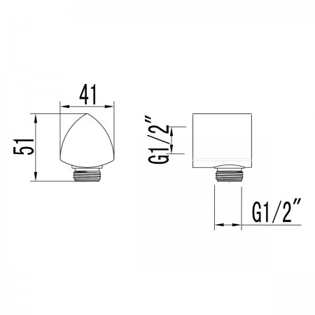 Подключение для душевого шланга LEMARK LM3583C для LM3522C, хром Подключение для душевого шланга LEMARK LM3583C для LM3522C, хром