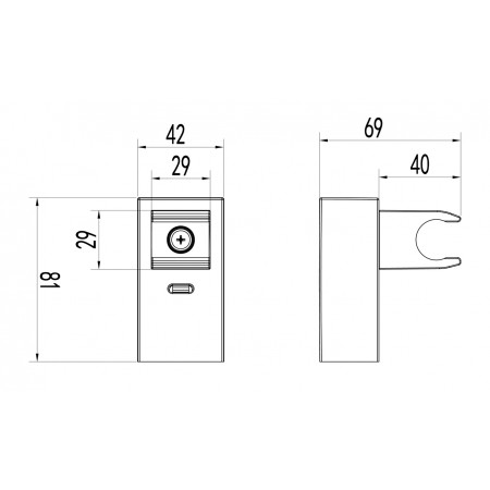 Крепление настенное LEMARK LM8079C поворотное для лейки Крепление настенное LEMARK LM8079C поворотное для лейки