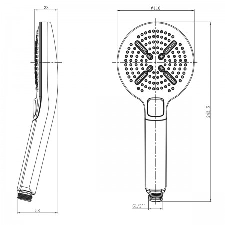 Лейка душевая LEMARK LM8114C, 3-функциональная Лейка душевая LEMARK LM8114C, 3-функциональная