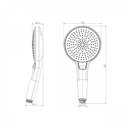 Лейка душевая LEMARK LM8117C, 3-функциональная Лейка душевая LEMARK LM8117C, 3-функциональная