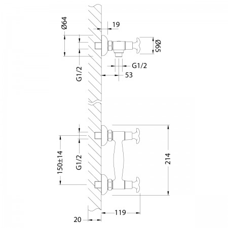 Смеситель LEMARK Flora LM0103C для душа Смеситель LEMARK Flora LM0103C для душа