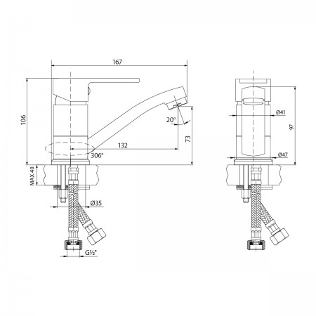 Смеситель LEMARK Plus Grace LM1507C для раковины Смеситель LEMARK Plus Grace LM1507C для раковины
