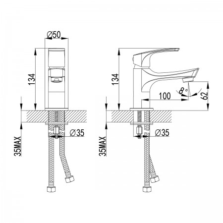 Смеситель LEMARK Plus Shape LM1706C для раковины Смеситель LEMARK Plus Shape LM1706C для раковины