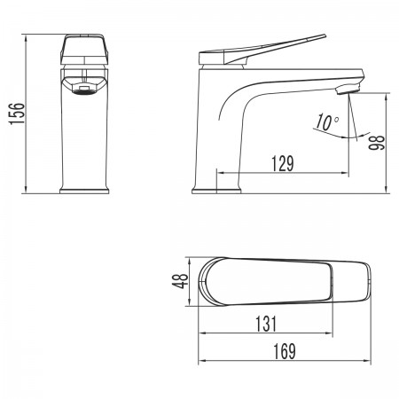 Смеситель LEMARK Bronx LM3706GM для раковины Смеситель LEMARK Bronx LM3706GM для раковины