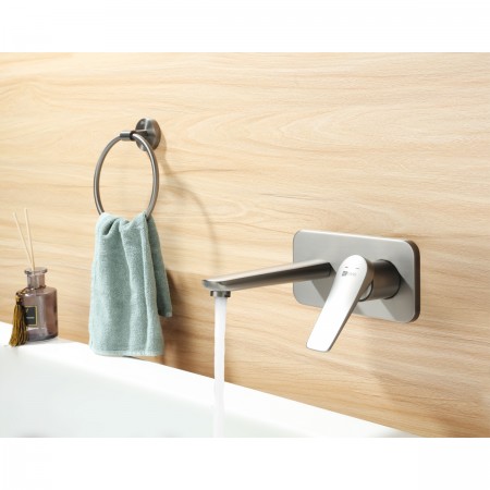 Смеситель LEMARK Bronx LM3726GM для раковины, встраиваемый Смеситель LEMARK Bronx LM3726GM для раковины, встраиваемый