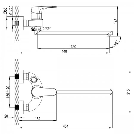 Смеситель LEMARK Shift LM4317C для ванны Смеситель LEMARK Shift LM4317C для ванны