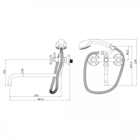 Смеситель LEMARK Promotion LM6051C для ванны Смеситель LEMARK Promotion LM6051C для ванны