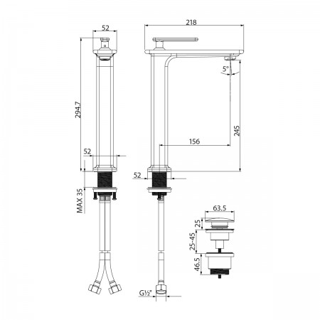 Смеситель LEMARK Mista LM6409WG для раковины Смеситель LEMARK Mista LM6409WG для раковины