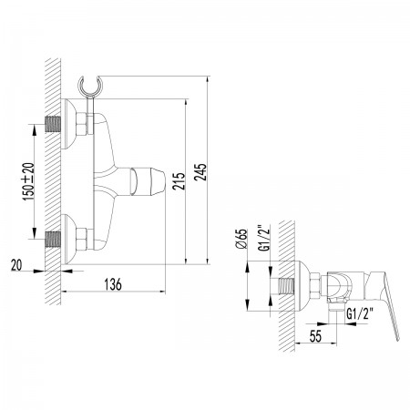 Смеситель LEMARK Partner LM6559C для душа Смеситель LEMARK Partner LM6559C для душа