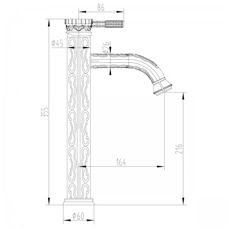 Смеситель LEMARK Jasmine LM6609B для раковины Смеситель LEMARK Jasmine LM6609B для раковины