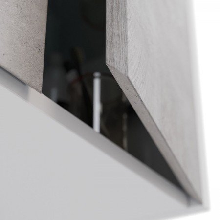 Шкаф LEMARK COMBI 60 см подвесной, 2-х дверный, цвет фасада: Бетон, цвет корпуса: Белый глянец Шкаф LEMARK COMBI 60 см подвесной, 2-х дверный, цвет фасада: Бетон, цвет корпуса: Белый глянец