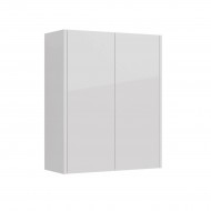 Шкаф LEMARK COMBI 60 см подвесной, 2-х дверный, цвет корпуса, фасада: Белый глянец