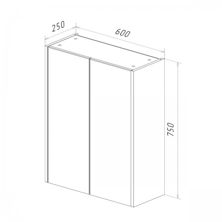 Шкаф LEMARK COMBI 60 см подвесной, 2-х дверный, цвет корпуса, фасада: Белый глянец Шкаф LEMARK COMBI 60 см подвесной, 2-х дверный, цвет корпуса, фасада: Белый глянец