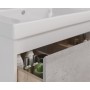 Тумба LEMARK COMBI 100 см под 1 раковину, подвесная/напольная, 2 ящика, цвет фасада: Бетон, цвет корпуса: Белый глянец Тумба LEMARK COMBI 100 см под 1 раковину, подвесная/напольная, 2 ящика, цвет фасада: Бетон, цвет корпуса: Белый глянец