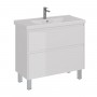 Тумба LEMARK COMBI 100 см под 1 раковину, подвесная/напольная, 2 ящика, цвет корпуса, фасада: Белый глянец Тумба LEMARK COMBI 100 см под 1 раковину, подвесная/напольная, 2 ящика, цвет корпуса, фасада: Белый глянец