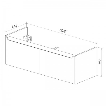Тумба LEMARK BUNO MINI 125 см под 2 раковины, подвесная, 2 ящика, цвет корпуса, фасада: Белый глянец Тумба LEMARK BUNO MINI 125 см под 2 раковины, подвесная, 2 ящика, цвет корпуса, фасада: Белый глянец