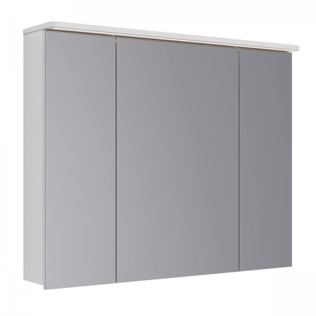 Шкаф зеркальный LEMARK ZENON 100х80 см 3-х дверный, с козырьком-подсветкой, с розеткой, цвет корпуса: Белый глянец Шкаф зеркальный LEMARK ZENON 100х80 см 3-х дверный, с козырьком-подсветкой, с розеткой, цвет корпуса: Белый глянец