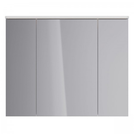 Шкаф зеркальный LEMARK ZENON 100х80 см 3-х дверный, с козырьком-подсветкой, с розеткой, цвет корпуса: Белый глянец Шкаф зеркальный LEMARK ZENON 100х80 см 3-х дверный, с козырьком-подсветкой, с розеткой, цвет корпуса: Белый глянец